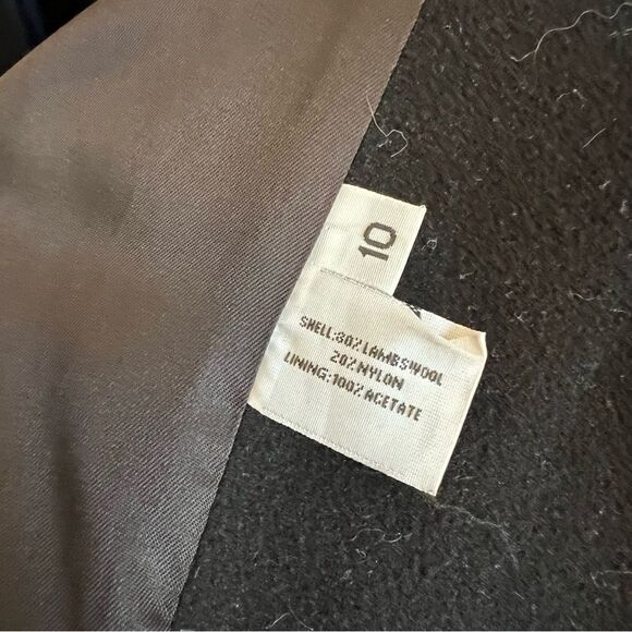 Vintage Black Lambswool Forecaster Velvet Trimed Hooded Long Trench Coat (10) - Picture 11 of 14